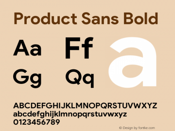 Product Sans Bold Version 1.009;PS 1.000;hotconv 1.0.88;makeotf.lib2.5.647800图片样张