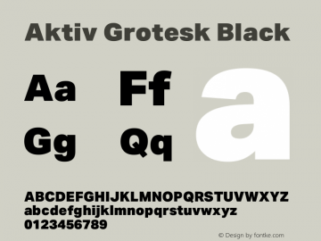 Aktiv Grotesk Black Version 3.020图片样张