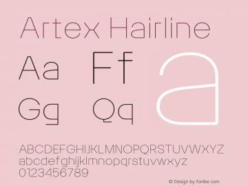 Artex-Hairline Version 1.005图片样张