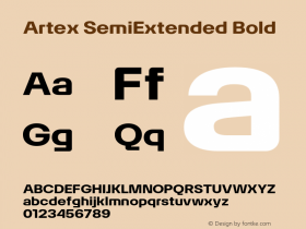 ArtexSemiExtended-Bold Version 1.005图片样张