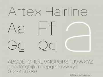 Artex Hairline Version 1.005图片样张