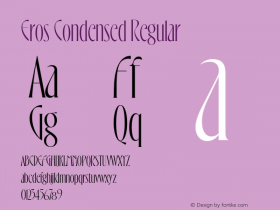 Eros Condensed Regular Version 1.000图片样张