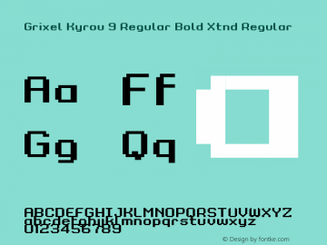 Grixel Kyrou 9 Regular Bold Xtnd Regular Free Version图片样张