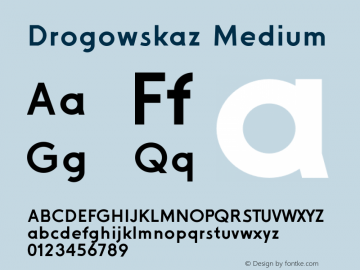 Drogowskaz Medium Version 001.2 Font Sample