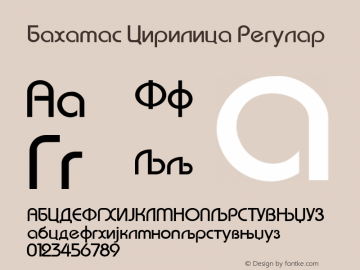 Bahamas Cirilica Regular 1.0 Sun Nov 14 16:11:00 1993 Font Sample