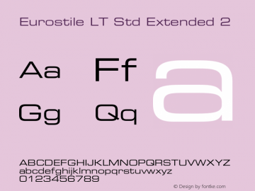 EurostileLTStd-Ex2 Version 2.035;PS 002.000;hotconv 1.0.51;makeotf.lib2.0.18671图片样张