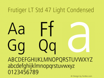 FrutigerLTStd-LightCn Version 2.035;PS 002.000;hotconv 1.0.51;makeotf.lib2.0.18671图片样张