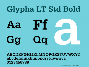 GlyphaLTStd-Bold Version 2.035;PS 002.000;hotconv 1.0.51;makeotf.lib2.0.18671图片样张