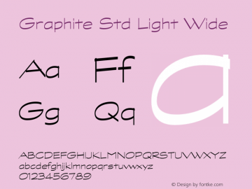 GraphiteStd-LightWide Version 2.020;PS 002.000;hotconv 1.0.50;makeotf.lib2.0.16970图片样张