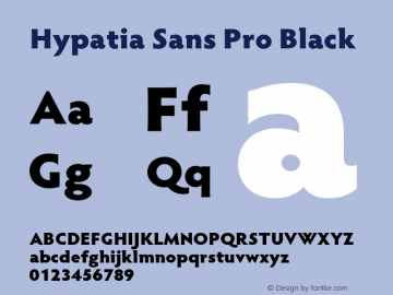 HypatiaSansPro-Black Version 2.073;PS 2.001;hotconv 1.0.68;makeotf.lib2.5.35818图片样张