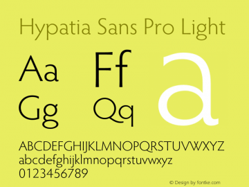 HypatiaSansPro-Light Version 2.073;PS 2.001;hotconv 1.0.68;makeotf.lib2.5.35818图片样张