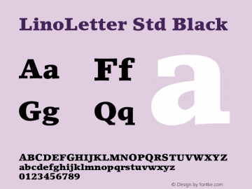 LinoLetterStd-Black Version 2.040;PS 002.000;hotconv 1.0.51;makeotf.lib2.0.18671图片样张