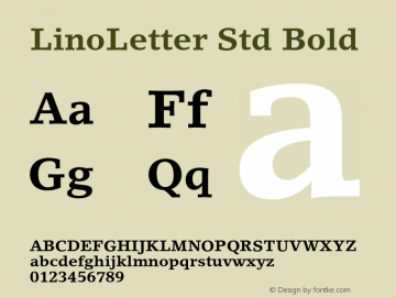 LinoLetterStd-Bold Version 2.040;PS 002.000;hotconv 1.0.51;makeotf.lib2.0.18671图片样张