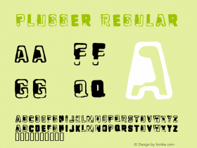 Plugger Regular Macromedia Fontographer 4.1.5 03‐06‐05 Font Sample