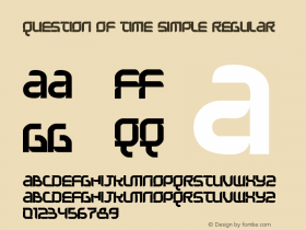 Question of time simple Regular 2 Font Sample