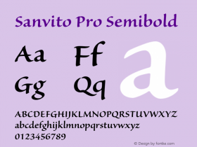 SanvitoPro-Semibold Version 2.015;PS 2.000;hotconv 1.0.51;makeotf.lib2.0.18671图片样张