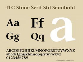 StoneSerifStd-Semibold Version 2.041;PS 002.000;hotconv 1.0.51;makeotf.lib2.0.18671图片样张