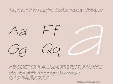 TektonPro-LightExtObl Version 2.020;PS 2.000;hotconv 1.0.51;makeotf.lib2.0.18671图片样张
