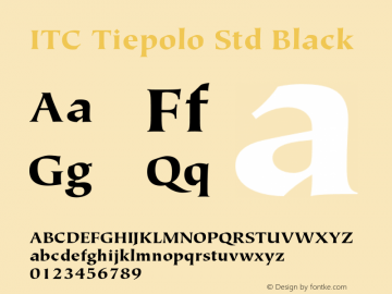 TiepoloStd-Black Version 2.031;PS 002.000;hotconv 1.0.50;makeotf.lib2.0.16970图片样张