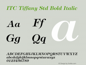 TiffanyStd-DemiItalic Version 2.036;PS 002.000;hotconv 1.0.50;makeotf.lib2.0.16970图片样张