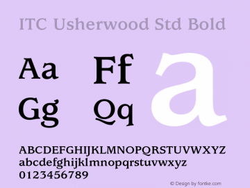 UsherwoodStd-Bold Version 2.031;PS 002.000;hotconv 1.0.50;makeotf.lib2.0.16970图片样张