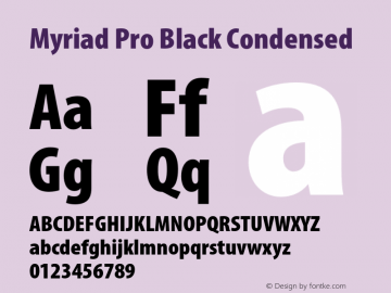 MyriadPro-BlackCond Version 2.037;PS 2.000;hotconv 1.0.51;makeotf.lib2.0.18671图片样张
