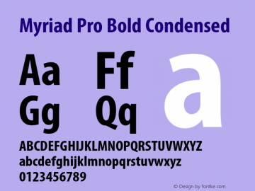 MyriadPro-BoldCond Version 2.037;PS 2.000;hotconv 1.0.51;makeotf.lib2.0.18671图片样张