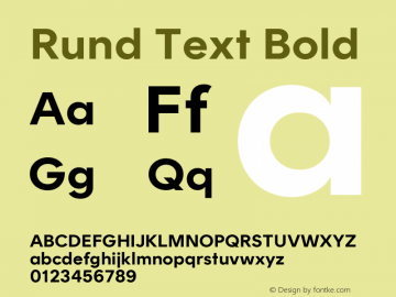 Rund Text Bold Version 1.004图片样张