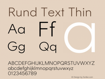 Rund Text Thin Version 1.004图片样张