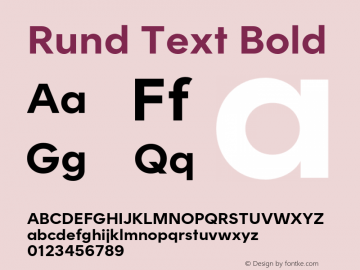 RundText-Bold Version 1.004图片样张