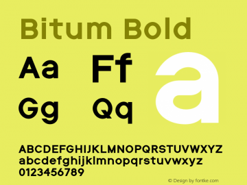 Bitum-Bold Version 1.000图片样张