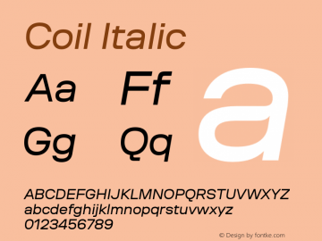 Coil-Italic Version 1.001图片样张