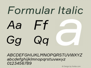 Formular-Italic Version 2.001图片样张