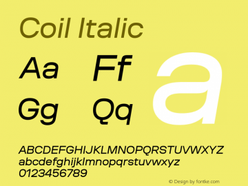 Coil Italic Version 1.001图片样张