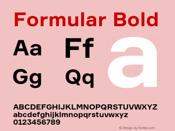 Formular Bold Version 2.002图片样张