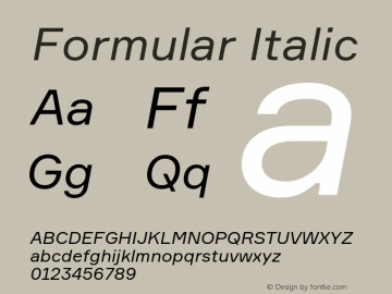 Formular Italic Version 2.001图片样张