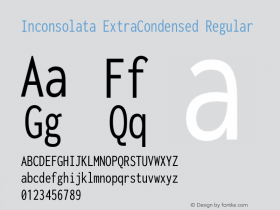 Inconsolata ExtraCondensed Regular Version 3.001图片样张