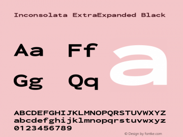 Inconsolata ExtraExpanded Black Version 3.001图片样张