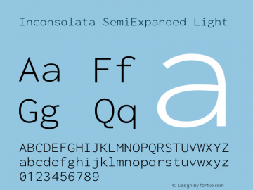 Inconsolata SemiExpanded Light Version 3.001图片样张