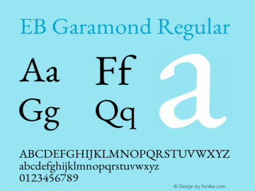 EB Garamond Regular Version 1.001图片样张