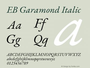 EB Garamond Italic Version 1.001图片样张