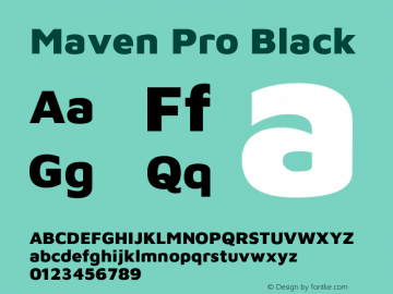 Maven Pro Black Version 2.102图片样张