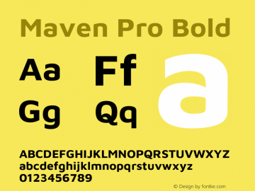 Maven Pro Bold Version 2.102图片样张