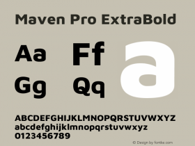 Maven Pro ExtraBold Version 2.102图片样张