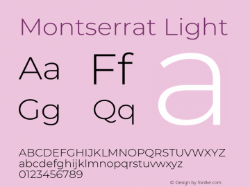 Montserrat Light Version 8.000图片样张
