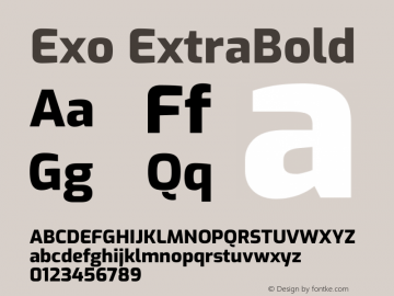 Exo ExtraBold Version 2.001图片样张