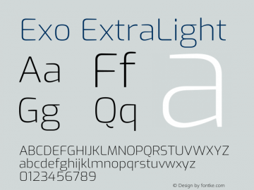 Exo ExtraLight Version 2.001图片样张