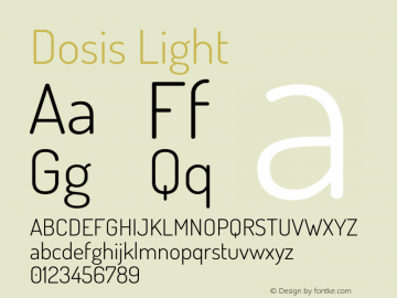 Dosis Light Version 3.002图片样张