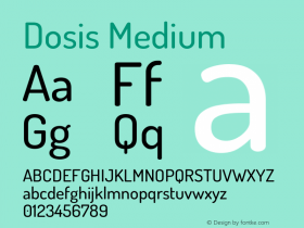 Dosis Medium Version 3.002图片样张