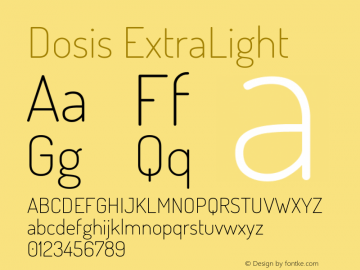 Dosis Regular Version 3.002图片样张